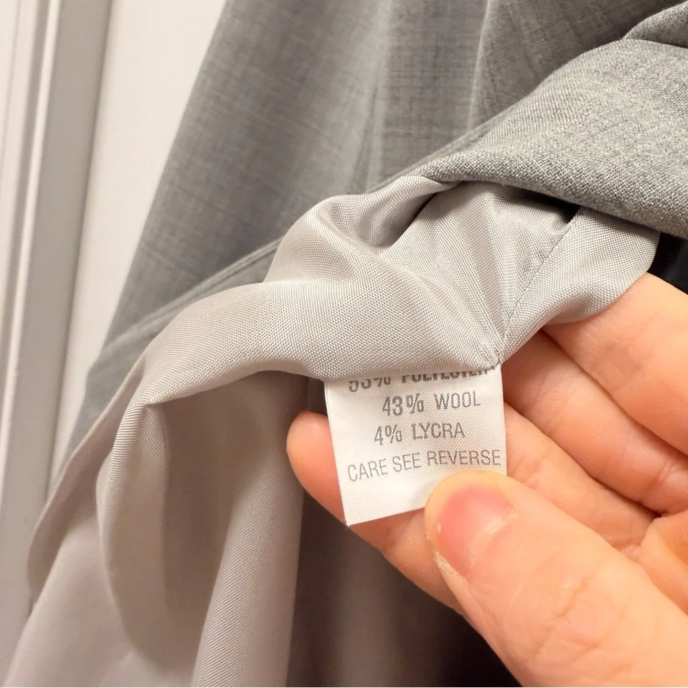 Georgiou Studio Longline Italian Wool Blend Blazer Grey - Picture 5 of 11